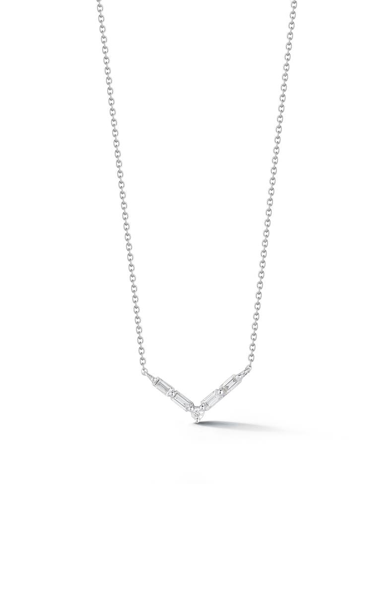 Dana Rebecca Designs Sadie Pearl Mini V-Shape Necklace, Main, color, 