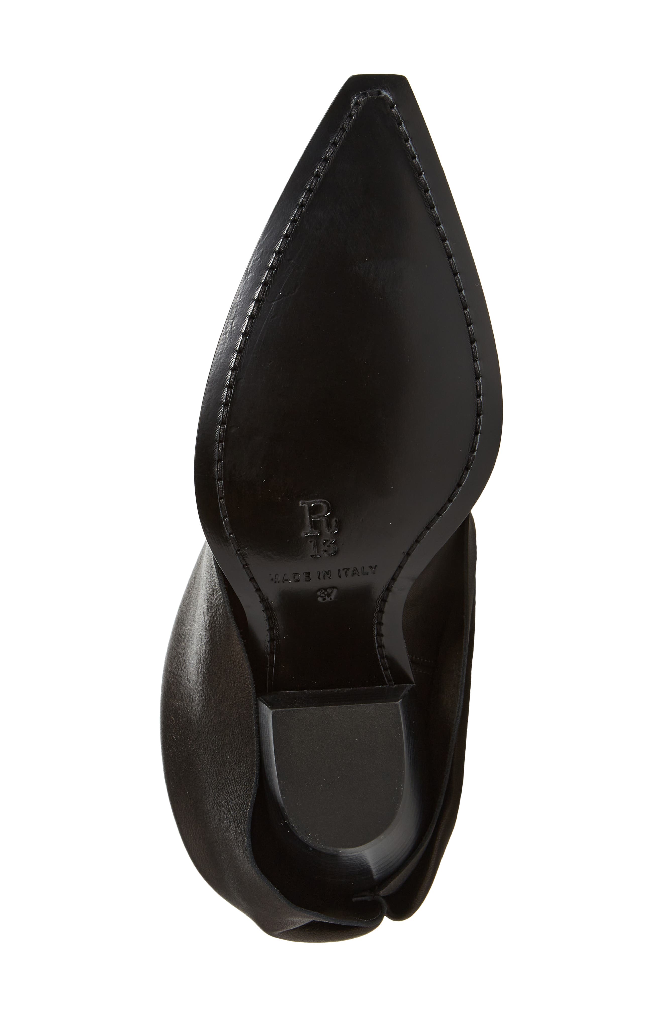 R13 Leather Sleeve Cowboy Boot, Alternate, color, Black Leather