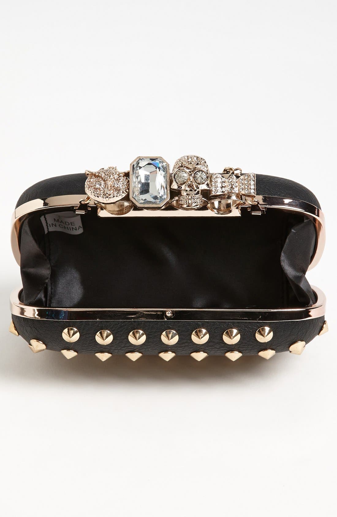 NATASHA Tasha 'Finger' Studded Clutch, Alternate, color, 