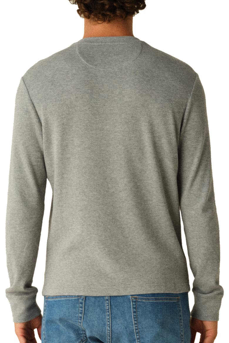 Hudson Organic Cotton Blend Waffle Henley, Alternate, color, HEATHER GREY