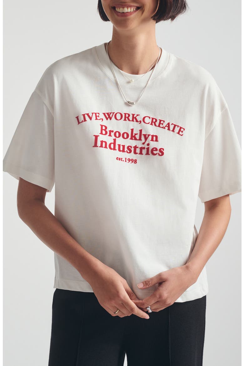 Live, Work, Create Graphic T-Shirt, Main, color, ANTIQUE WHITE