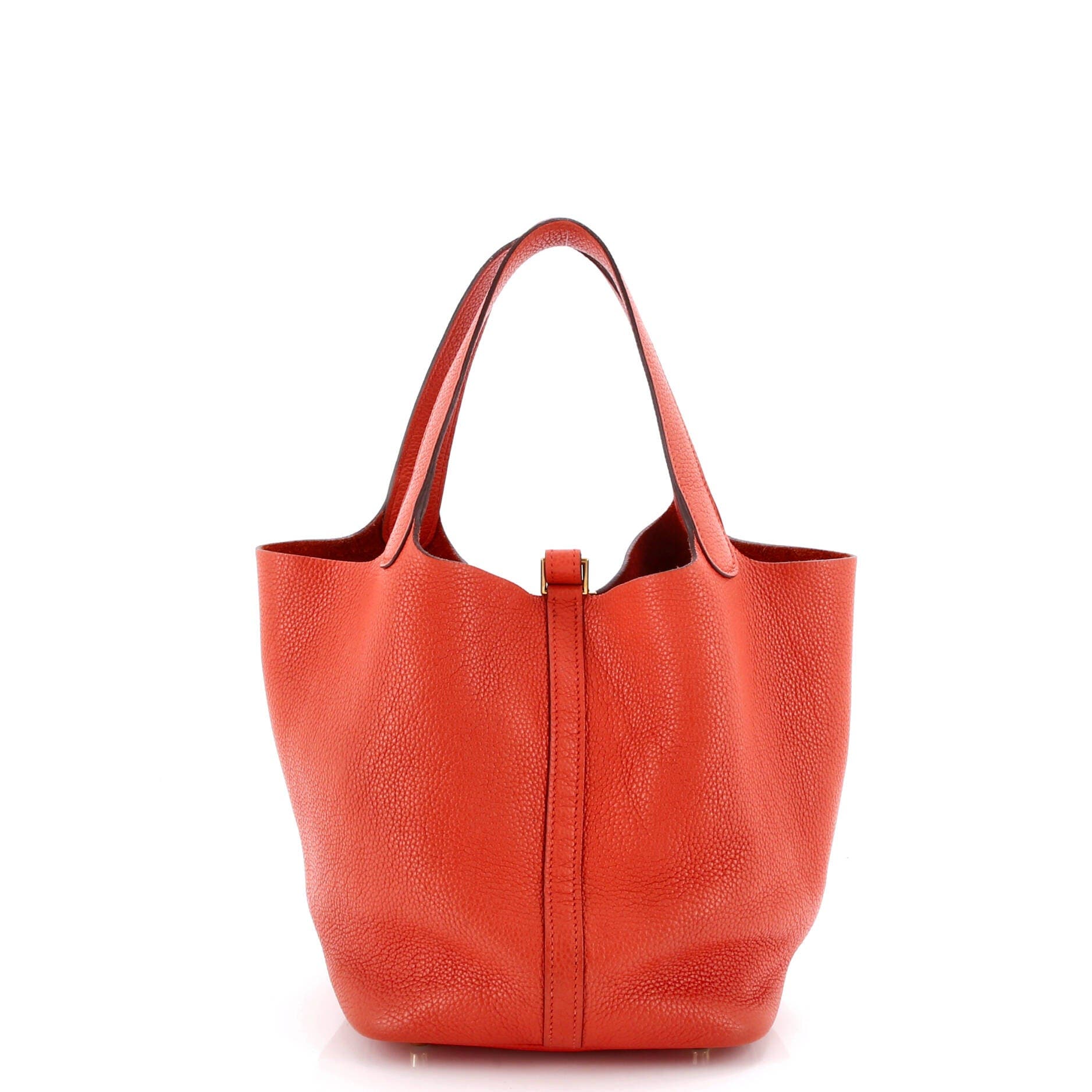 Pre-Owned Hermes Picotin Lock Bag Clemence MM, Alternate, color, Orange Poppy