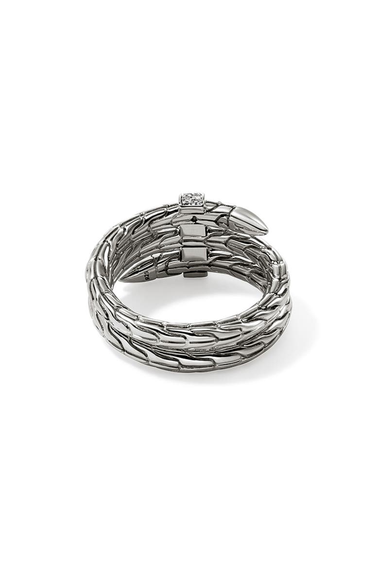Spear Ring, Diamonds, Wide, Alternate, color, SILVER