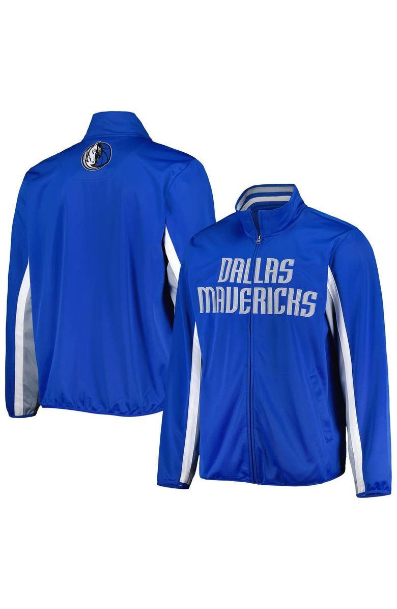 G-III SPORTS BY CARL BANKS Men's G-III Sports by Carl Banks Blue Dallas Mavericks Contender Wordmark Full-Zip Track Jacket, Main, color, Blue