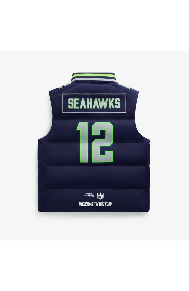 Off Season Unisex 12 Fan College Navy Seattle Seahawks Player Puffer Vest, Alternate, color, College Navy