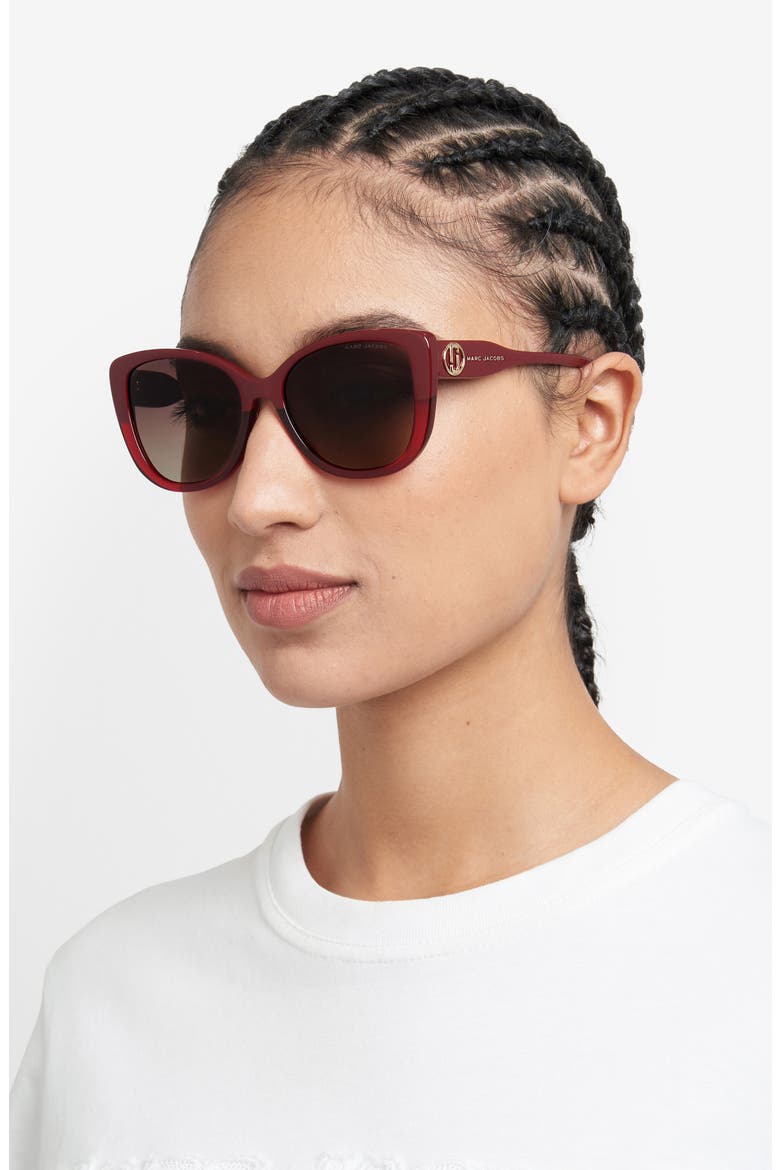 55mm Gradient Cat Eye Sunglasses, Alternate, color, 0LHF-HA