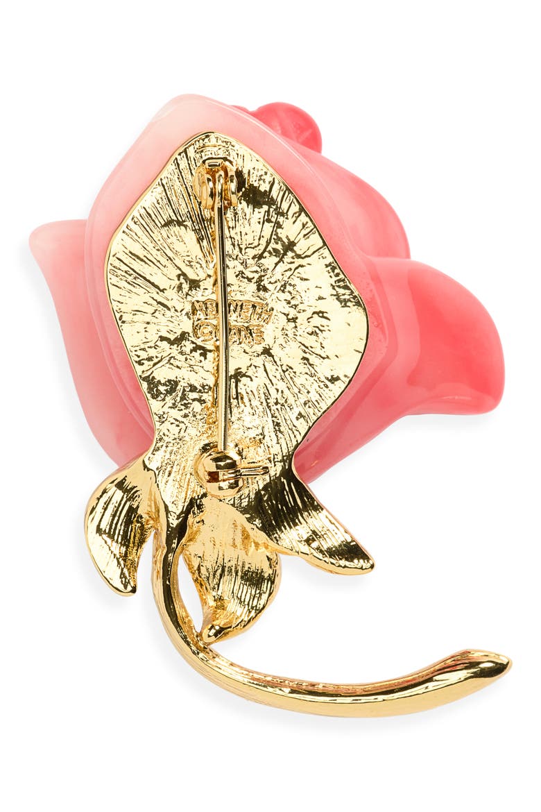 Pink Rose Crystal Pin, Alternate, color, PINK
