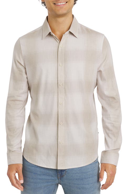 Plaid Button-Up Shirt