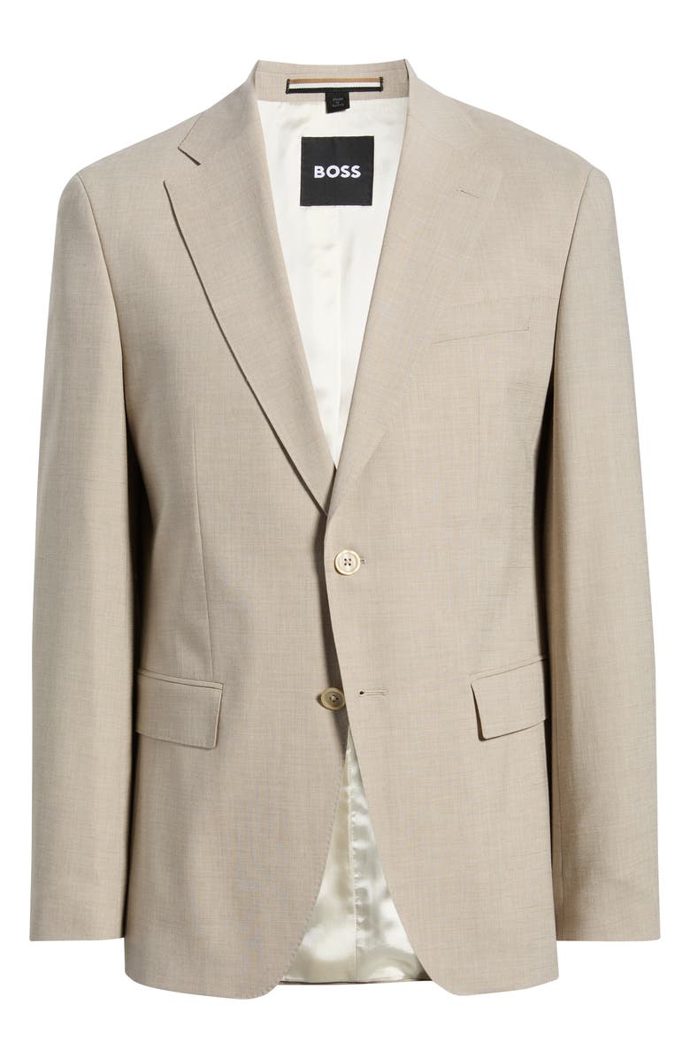 BOSS Huston Virgin Wool Blend Sportcoat, Alternate, color, Open Beige