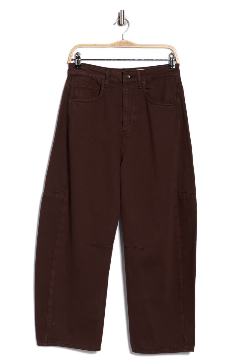 Chase High Waist Barrel Leg Jeans, Alternate, color, ESPRESSO