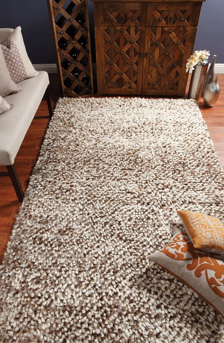 Villa Home Collection Marshmallow Handwoven Shag Rug, Alternate, color,