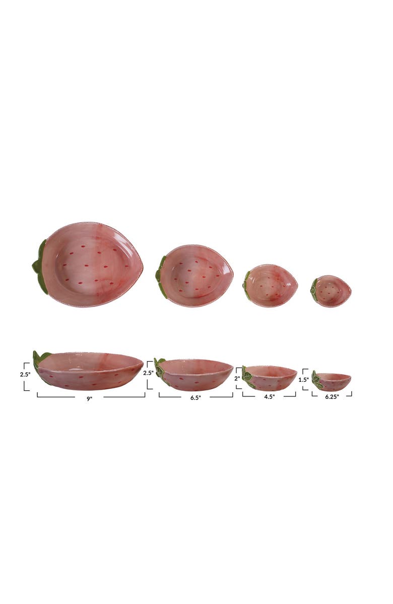 Storied Home Strawberry Shaped Nesting Bowls, Alternate, color,