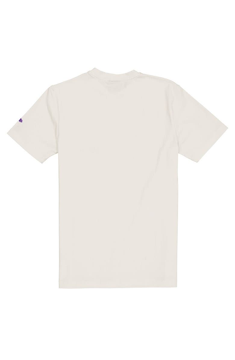 New Era Men's New Era  Cream Los Angeles Lakers Oversized City Edition Remix Vintage T-Shirt, Alternate, color, Cream