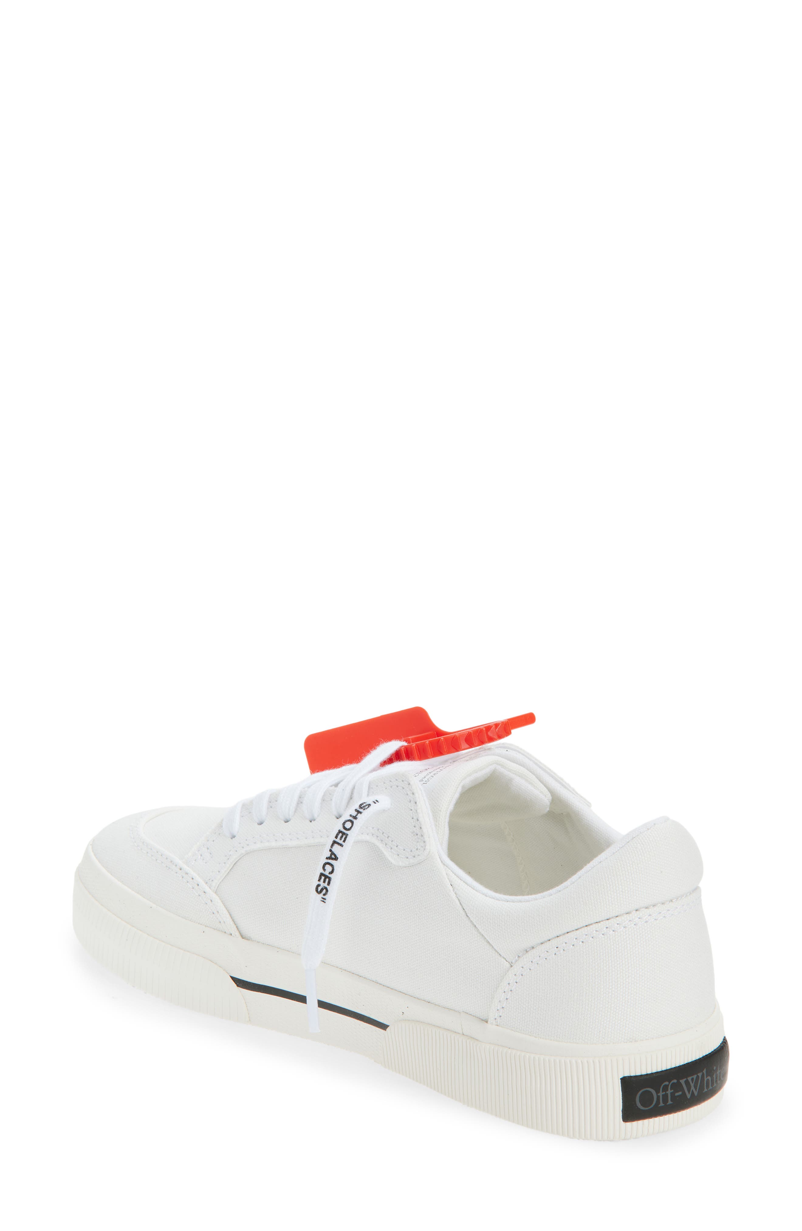 Off-White Vulcanized Low Sneaker, Alternate, color, White - Black