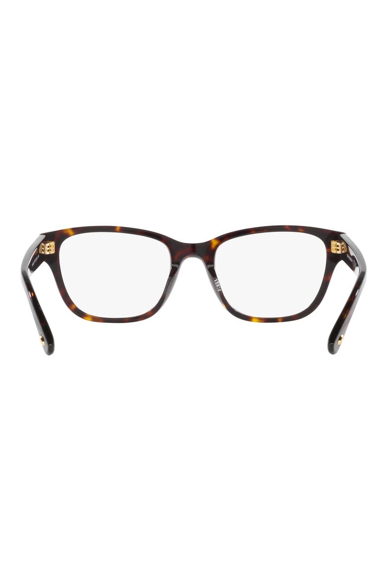 52mm Rectangular Optical Glasses, Alternate, color, DARK TORT