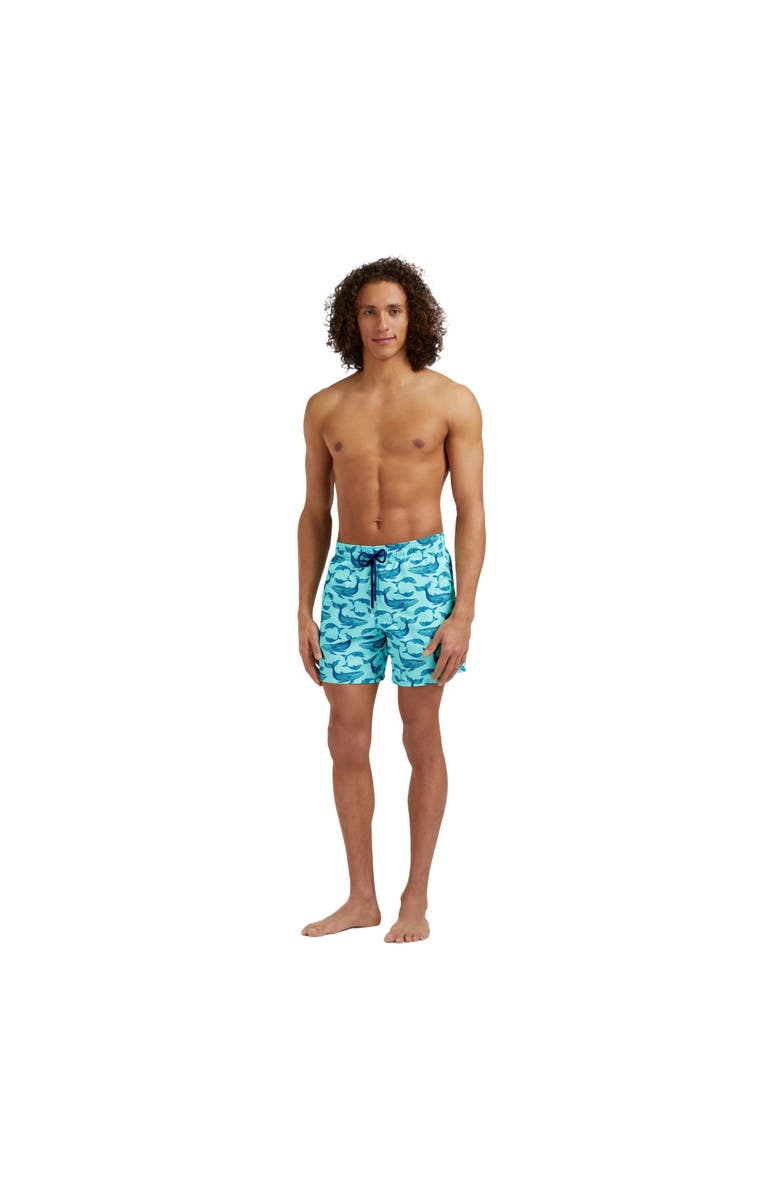 Vilebrequin Men Swim Shorts Whales, Alternate, color, Blue Note