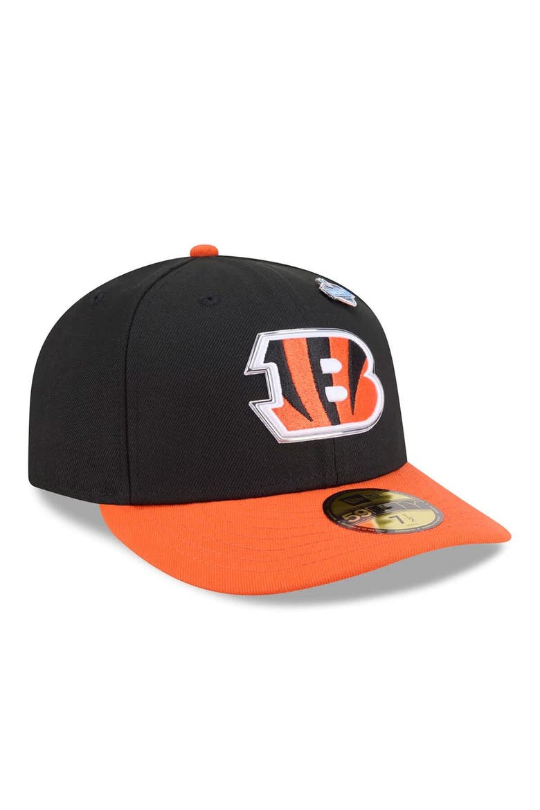 Men's New Era  Black/Orange Cincinnati Bengals 2026 NFL Draft Pre-Curved 59FIFTY Fitted Hat, Alternate, color, Black