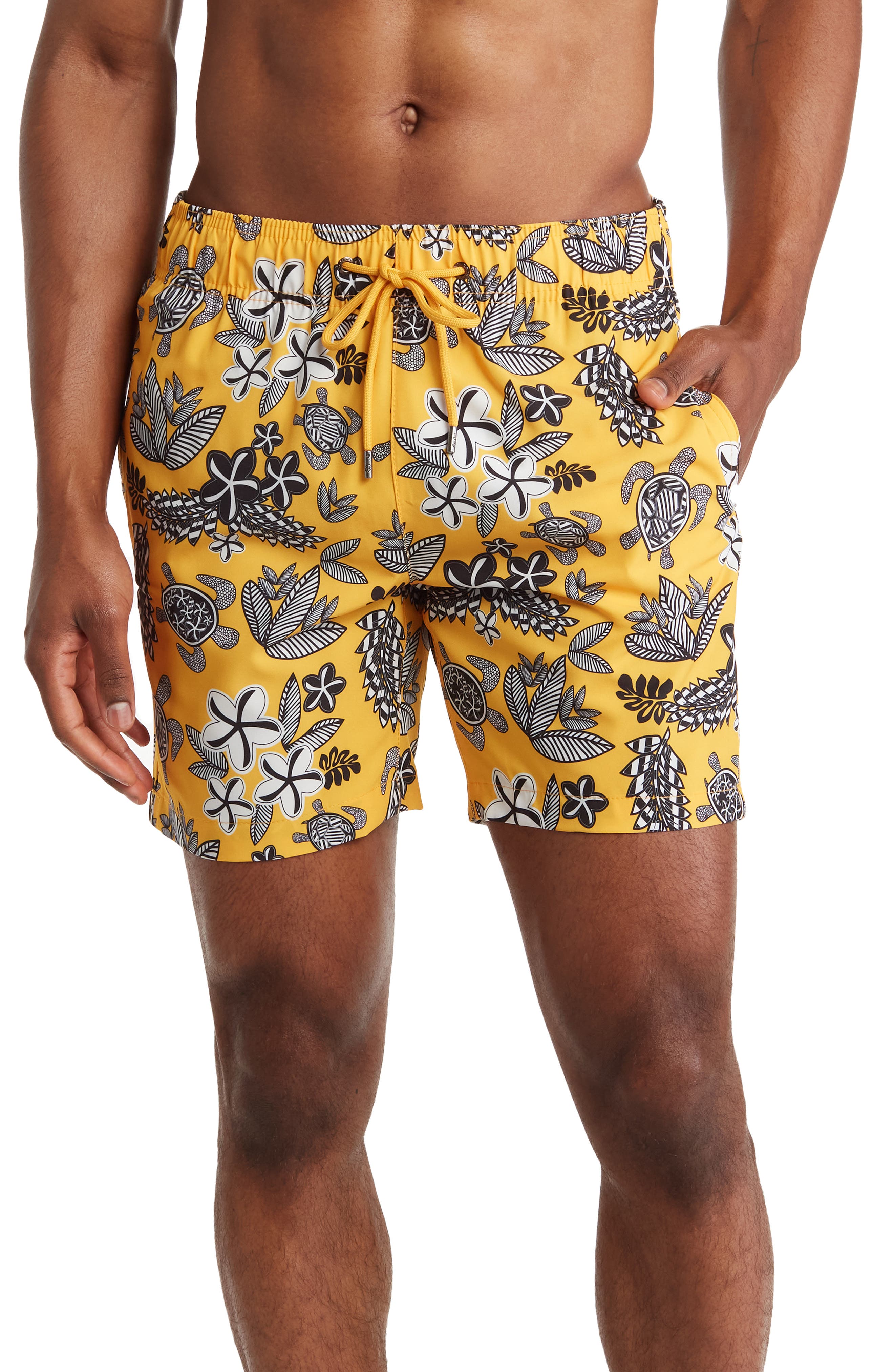Mr.Swim Geometric Turtles Swim Trunks (Men) | Nordstromrack