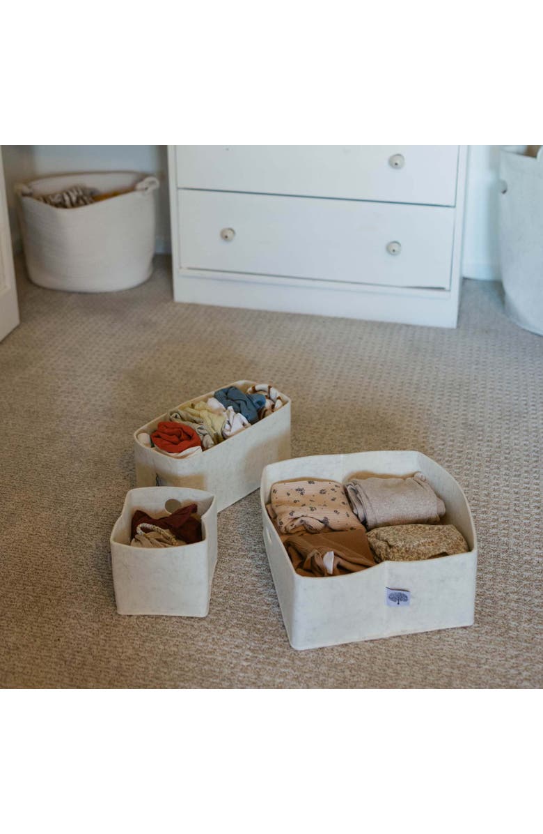 Parker Baby Co. 3 Pack Felt Drawer Organizers, Alternate, color, White