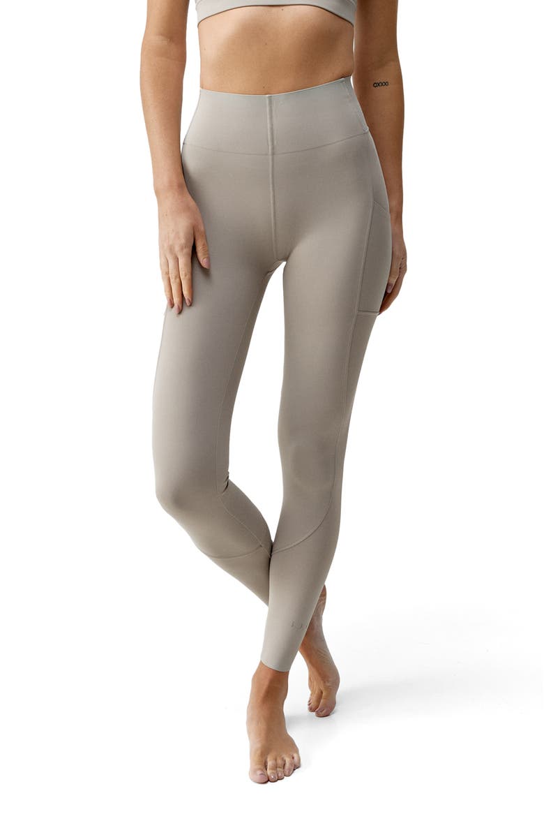 Born Living Yoga Denise Performance High Rise Sport Legging, Main, color, Grain