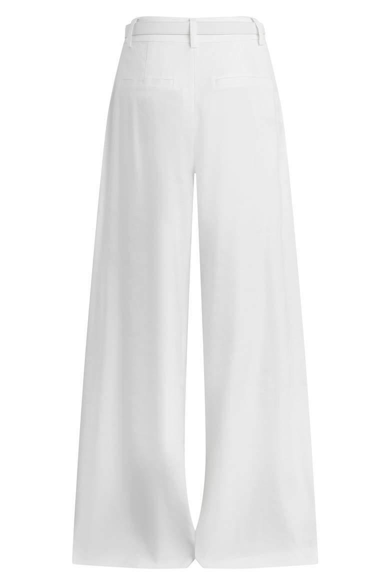 The Miranda Wide Leg Linen Blend Pants, Alternate, color, WHITE