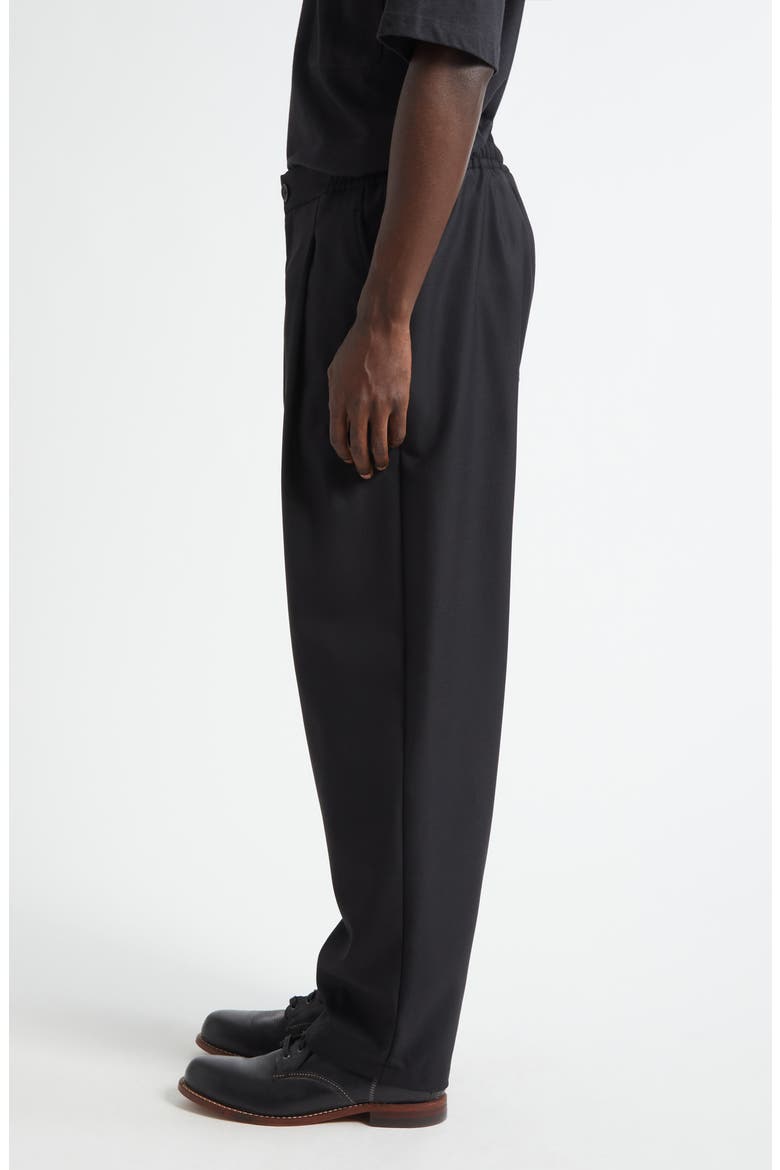 Wool Blend Straight Leg Pants, Alternate, color, BLACK