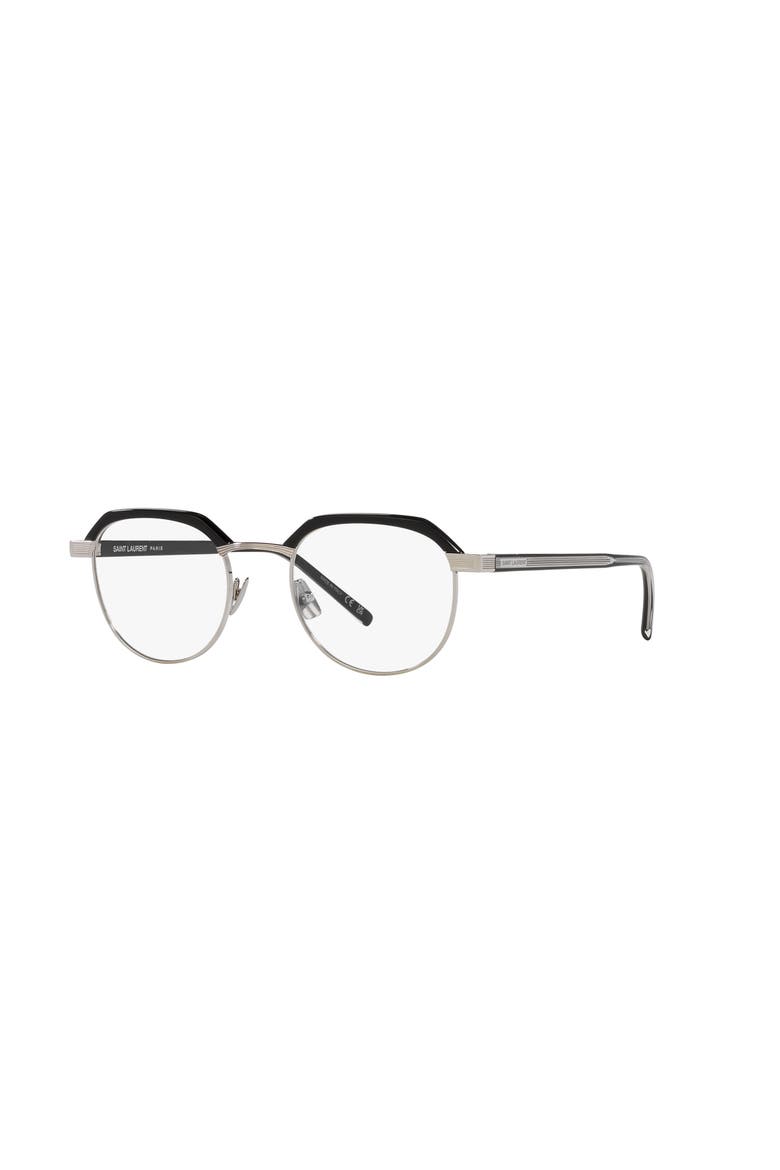 50mm Round optical glasses, Main, color, Black