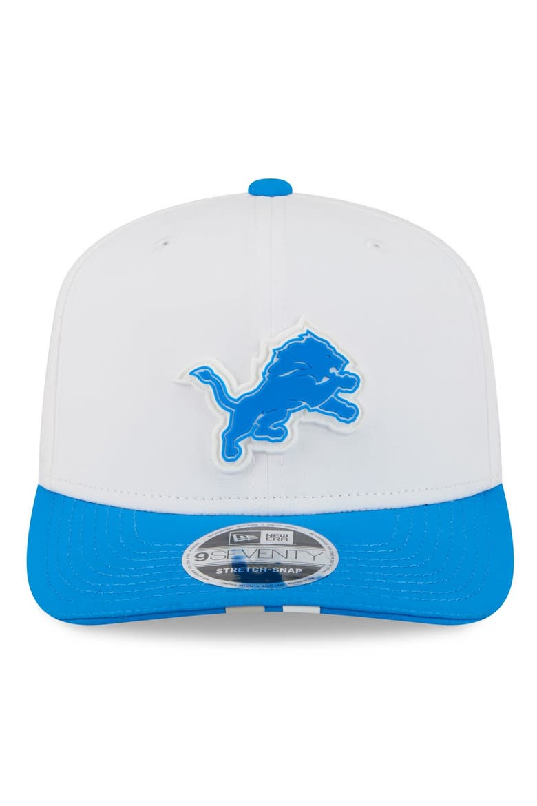 Men's New Era  White/Blue Detroit Lions 2025 NFL Training Camp 9SEVENTY Adjustable Hat, Alternate, color, White