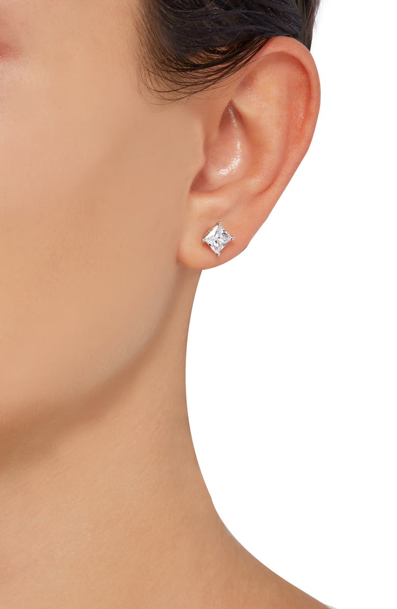 Frankie & Zoe Lab Grown Diamond Stud Earrings, Alternate, color, White Gold