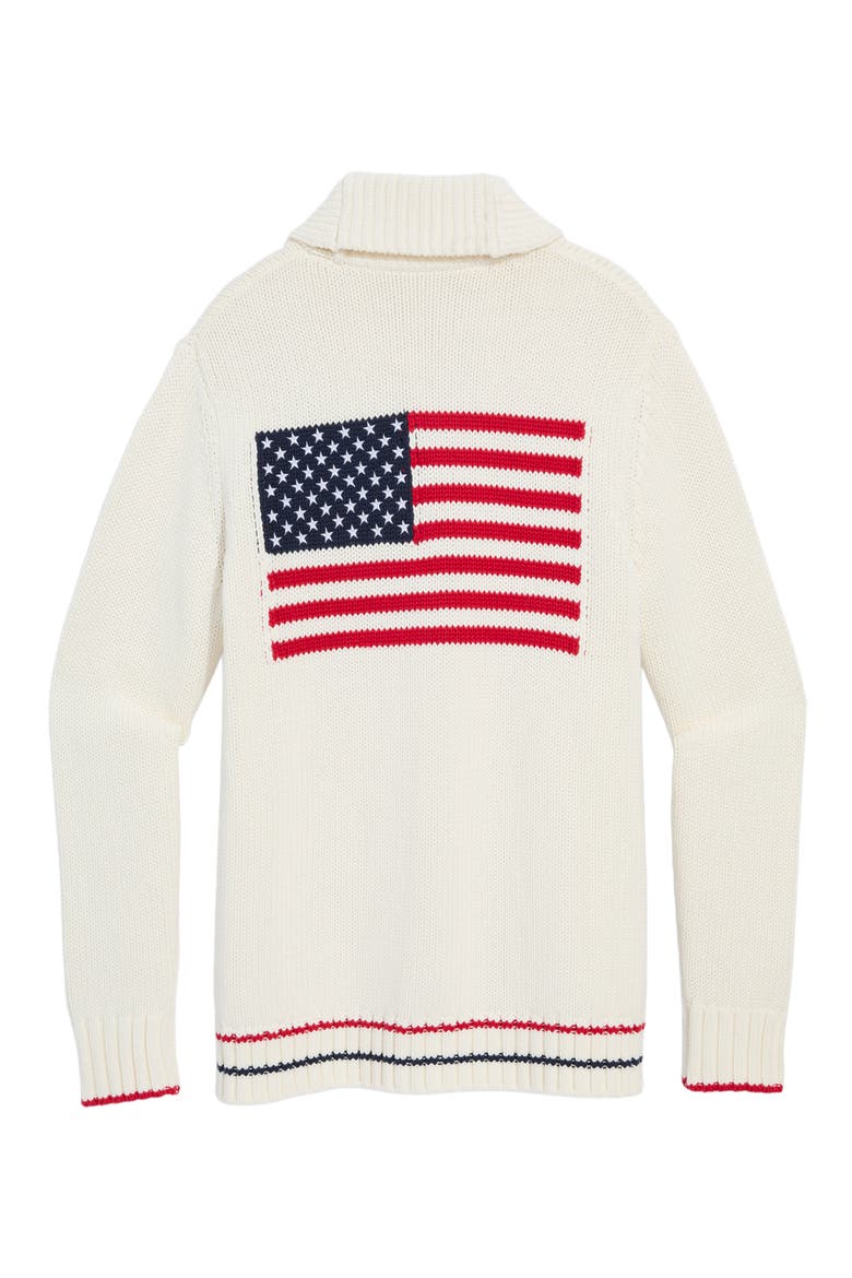 Intarsia Shawl Cardigan, Alternate, color, WHITE CAP