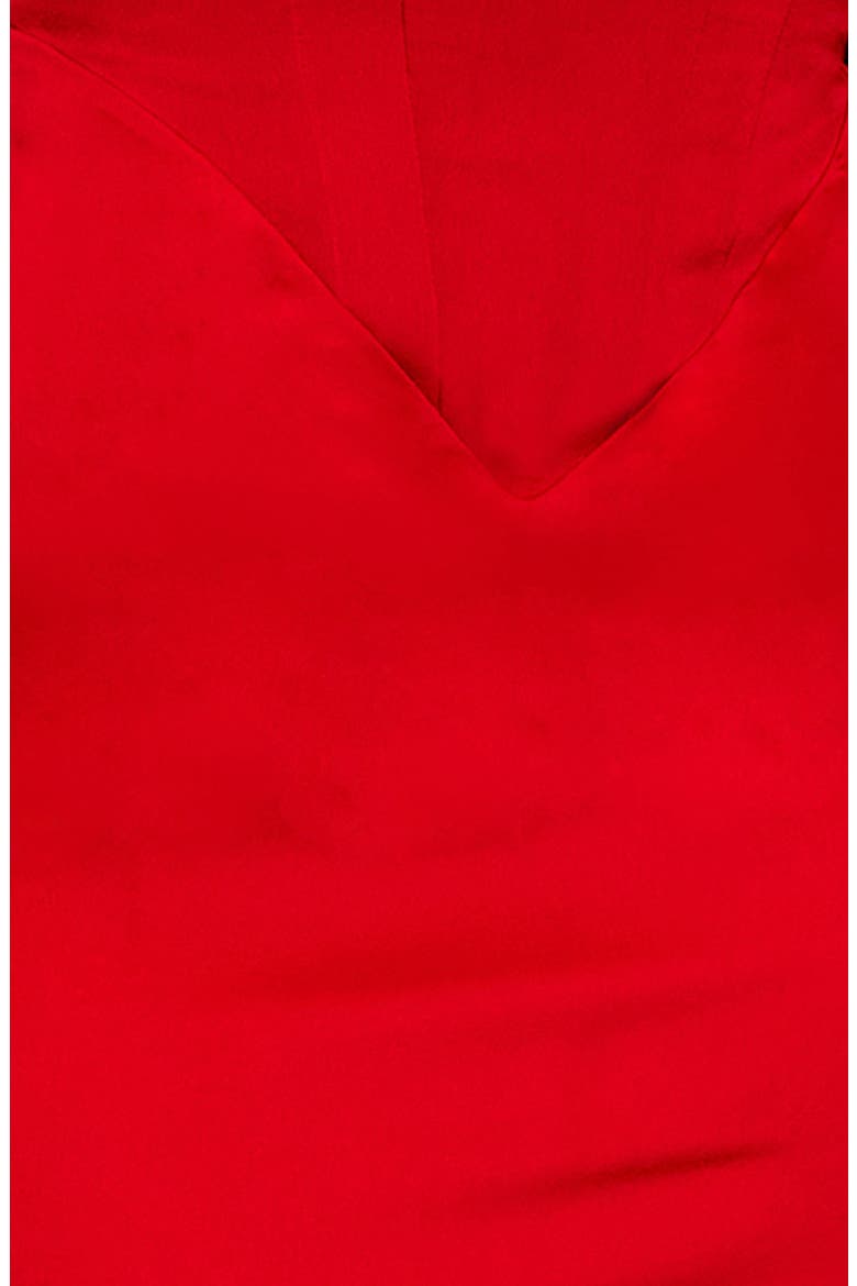 Anais Satin Corset Midi Dress, Alternate, color, SCARLET