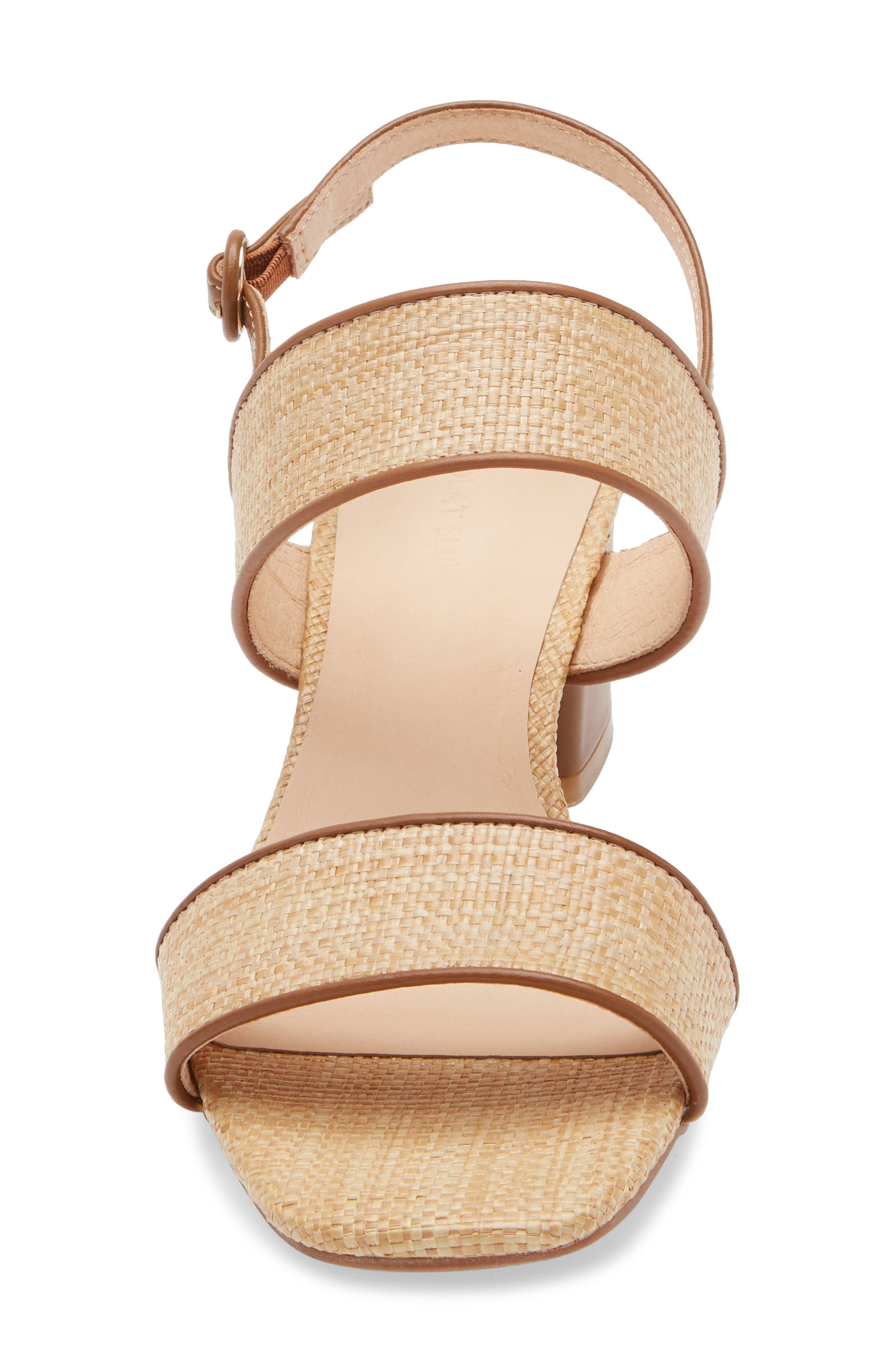 Chocolat Blu Double Strap Slingback Sandal, Alternate, color, Natural Raffia