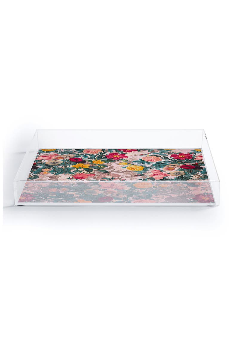 Burcu Korkmazyurek Summer Botanical Acrylic Tray, Alternate, color, MULTI