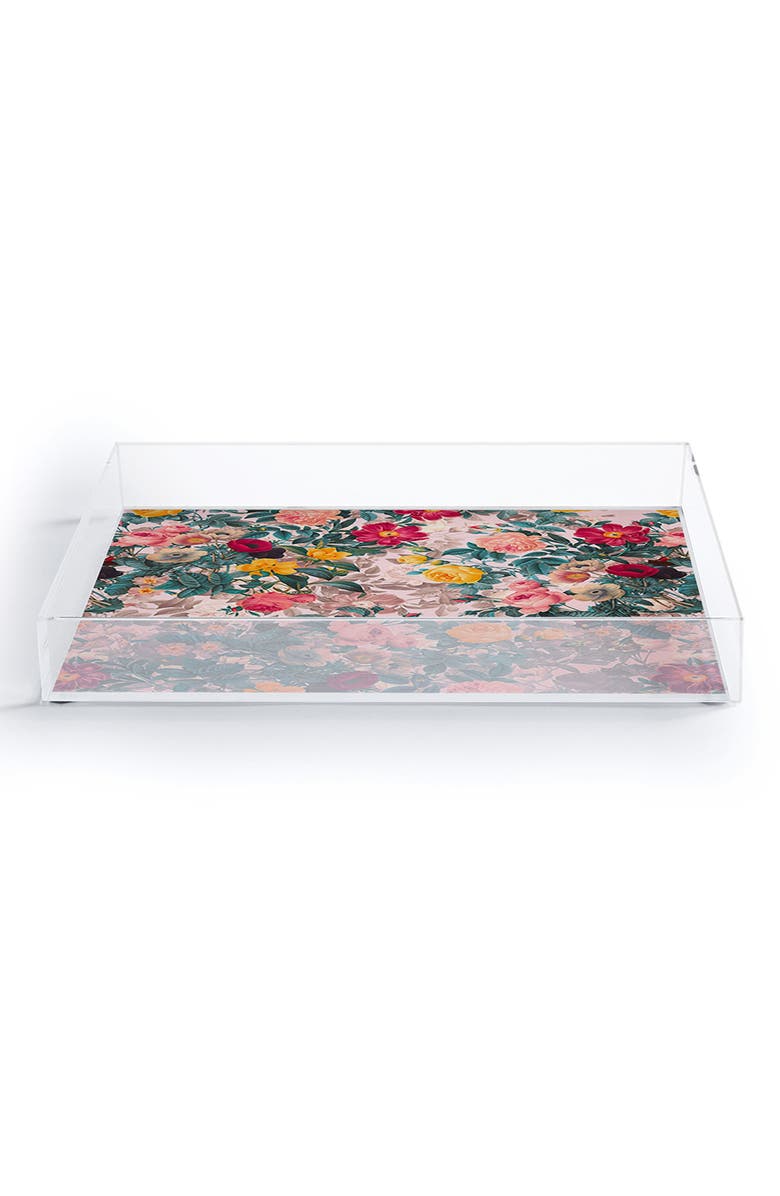 Deny Designs Burcu Korkmazyurek Summer Botanical Acrylic Tray, Alternate, color, Multi
