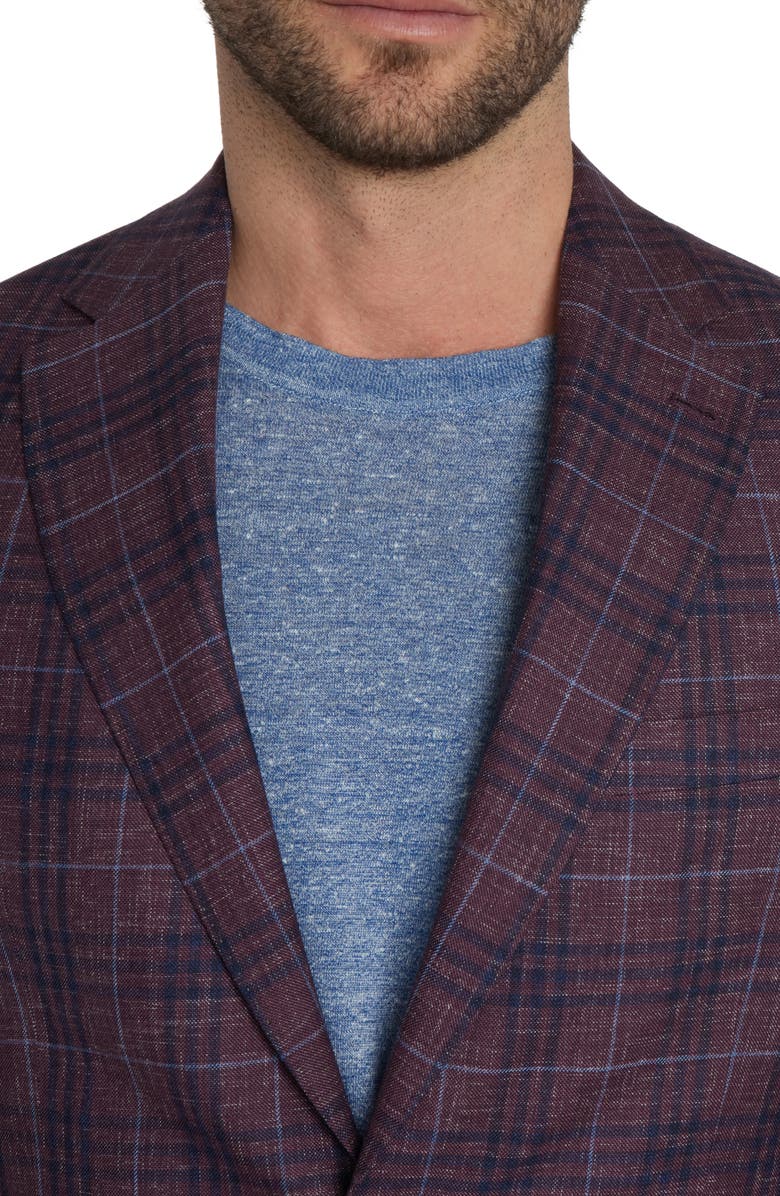 Jack Victor Midland Plaid Wool Sport Coat, Alternate, color, 