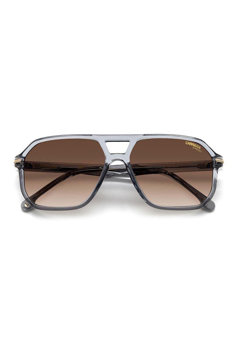 59mm Rectangular Sunglasses, Alternate, color, GREY/ BROWN GRADIENT