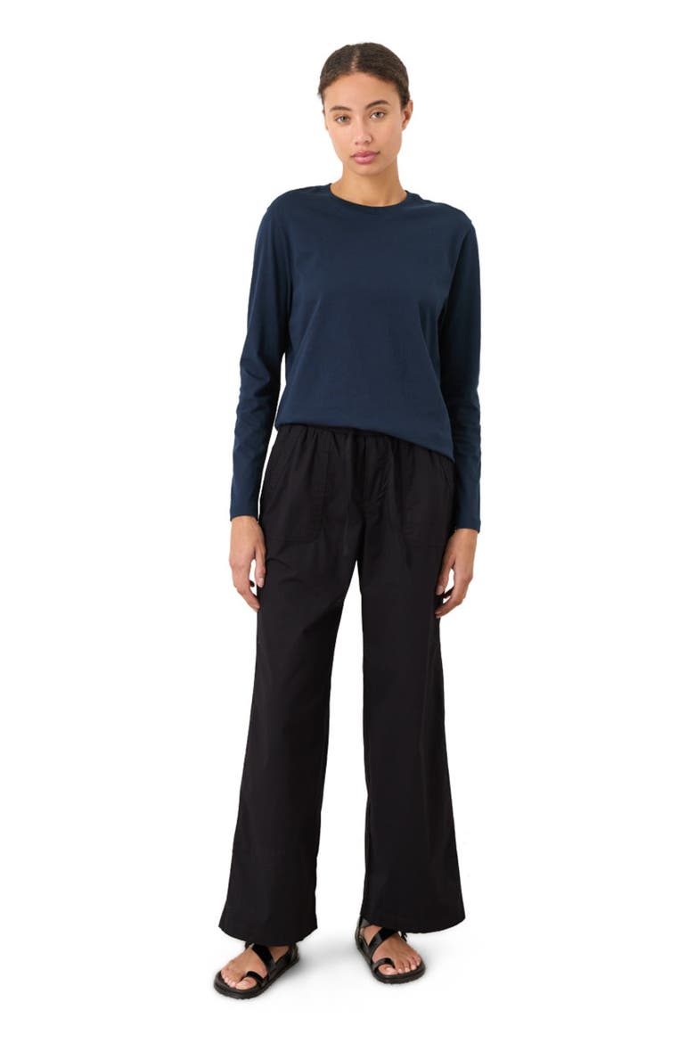 Organic Cotton Softspun Essential Crewneck Long Sleeve Tee, Main, color, Navy