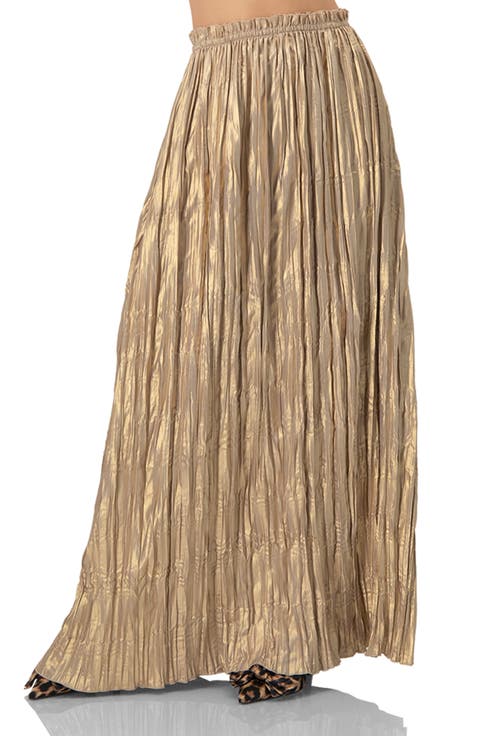 Pleated Maxi Skirt