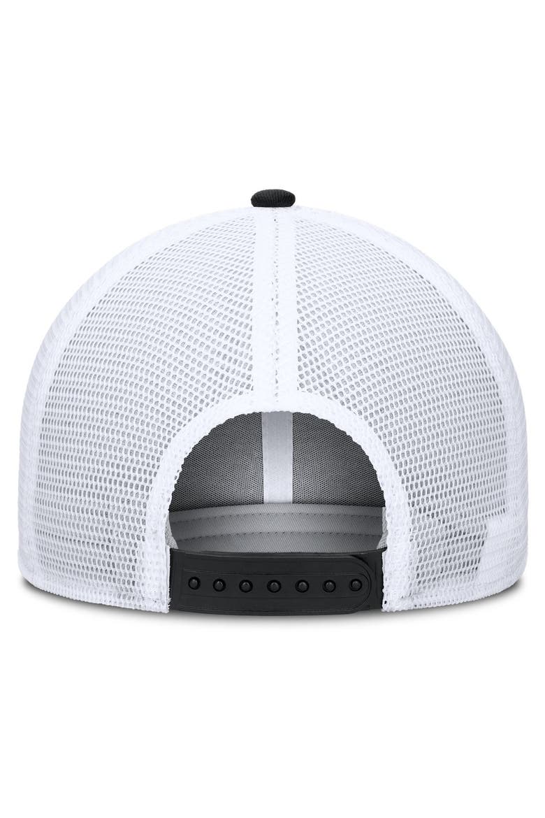 Men's Nike Black/White New York Yankees Camo Rise Trucker Dri-FIT Adjustable Hat, Alternate, color, Black