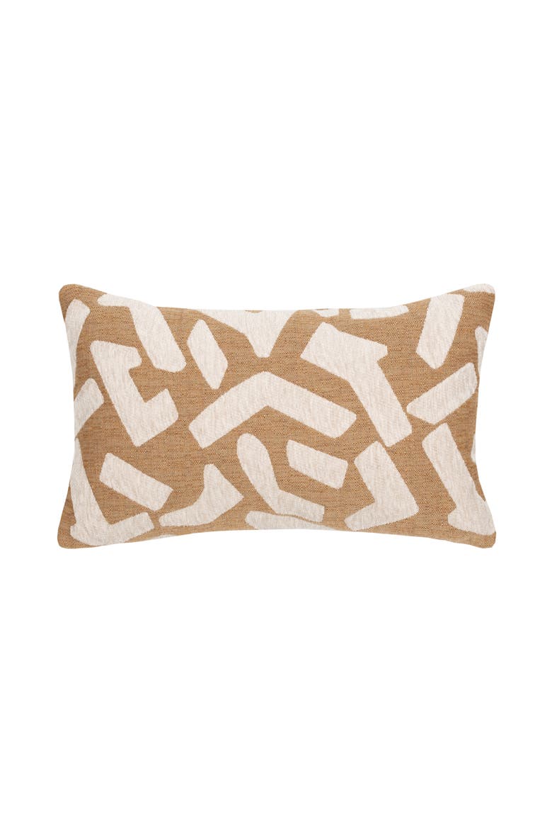 Fascination Caramel Chenille Indoor & Outdoor Woven Accent Pillow, Main, color, Caramel