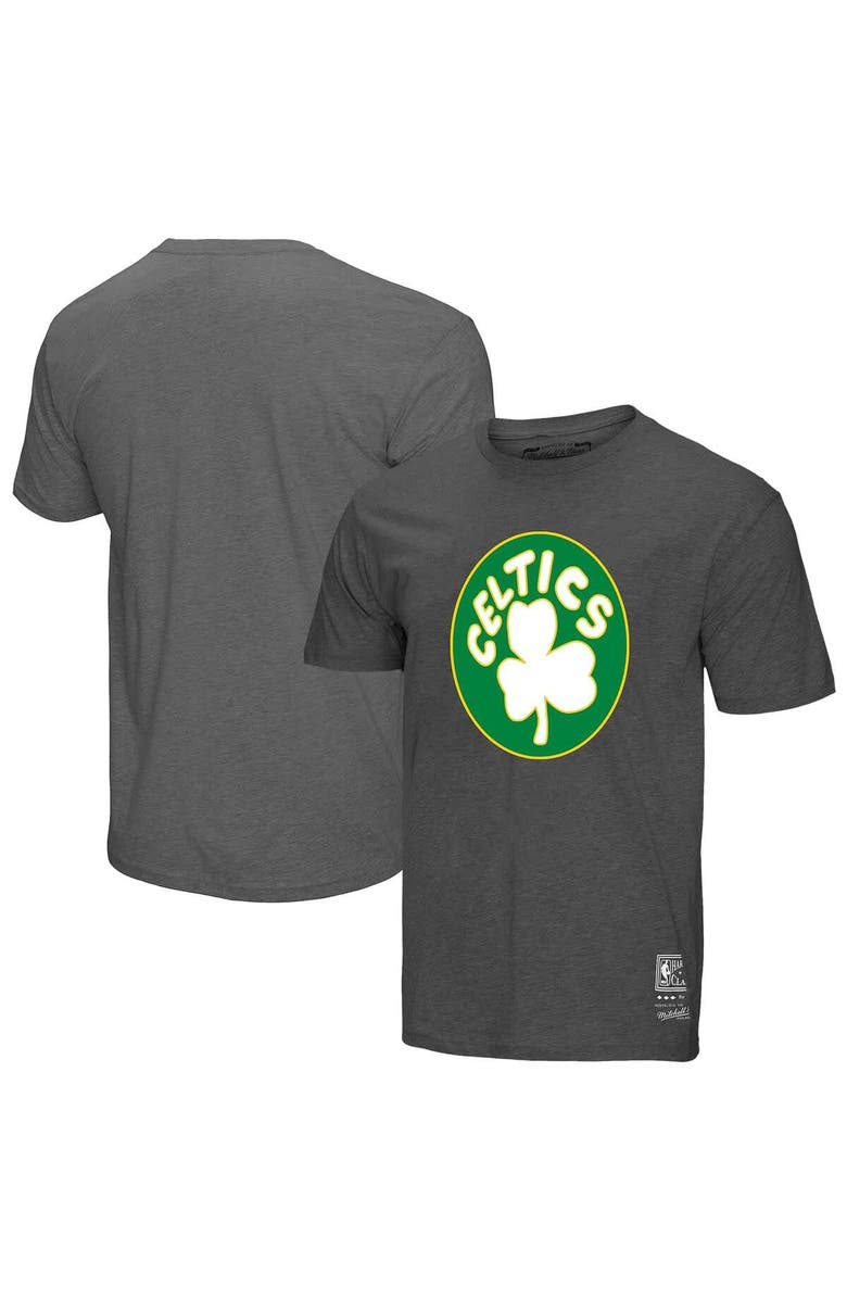Mitchell & Ness Unisex Mitchell & Ness Heather Gray Boston Celtics Hardwood Classics MVP Throwback Logo T-Shirt, Alternate, color, Heather Gray