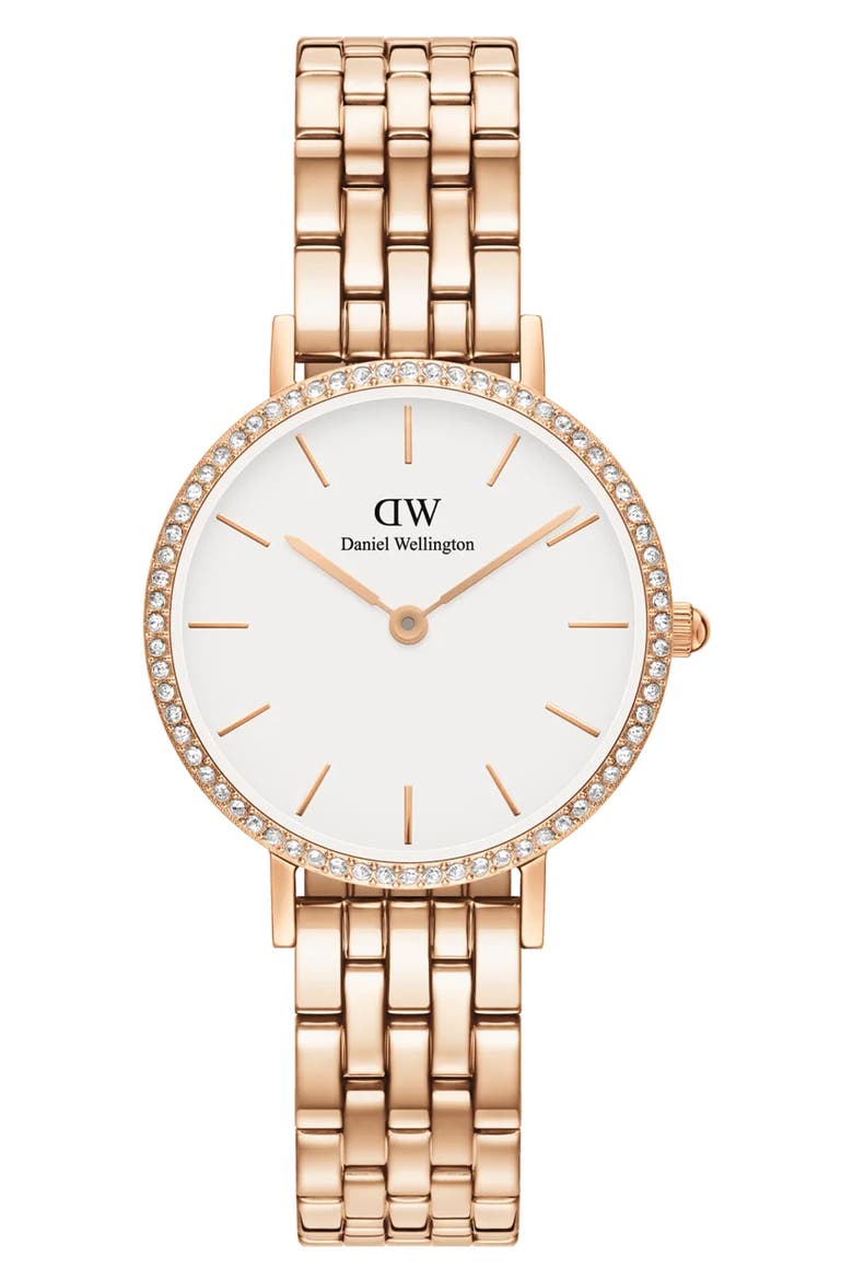 Petite Lumine Bracelet Watch, 28mm, Main, color, ROSE GOLD