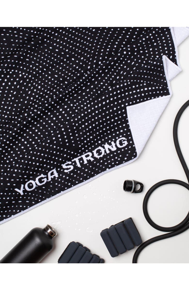 Yoga Strong HydroGrip Performance Towel, Alternate, color, Black