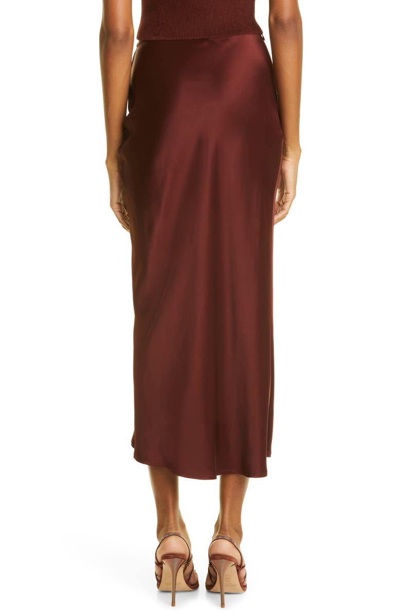 LAPOINTE Double Face Satin Skirt, Alternate, color, 