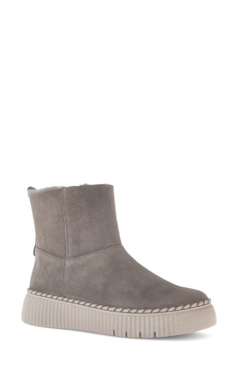 Genuine Shearling Lined Platform Bootie (Women)
