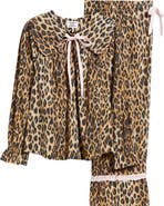 Damson Madder Felice Leopard Print Pajamas