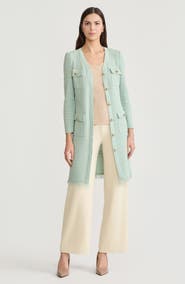 Misook Heritage Tonal Fringe Trim Knit Jacket