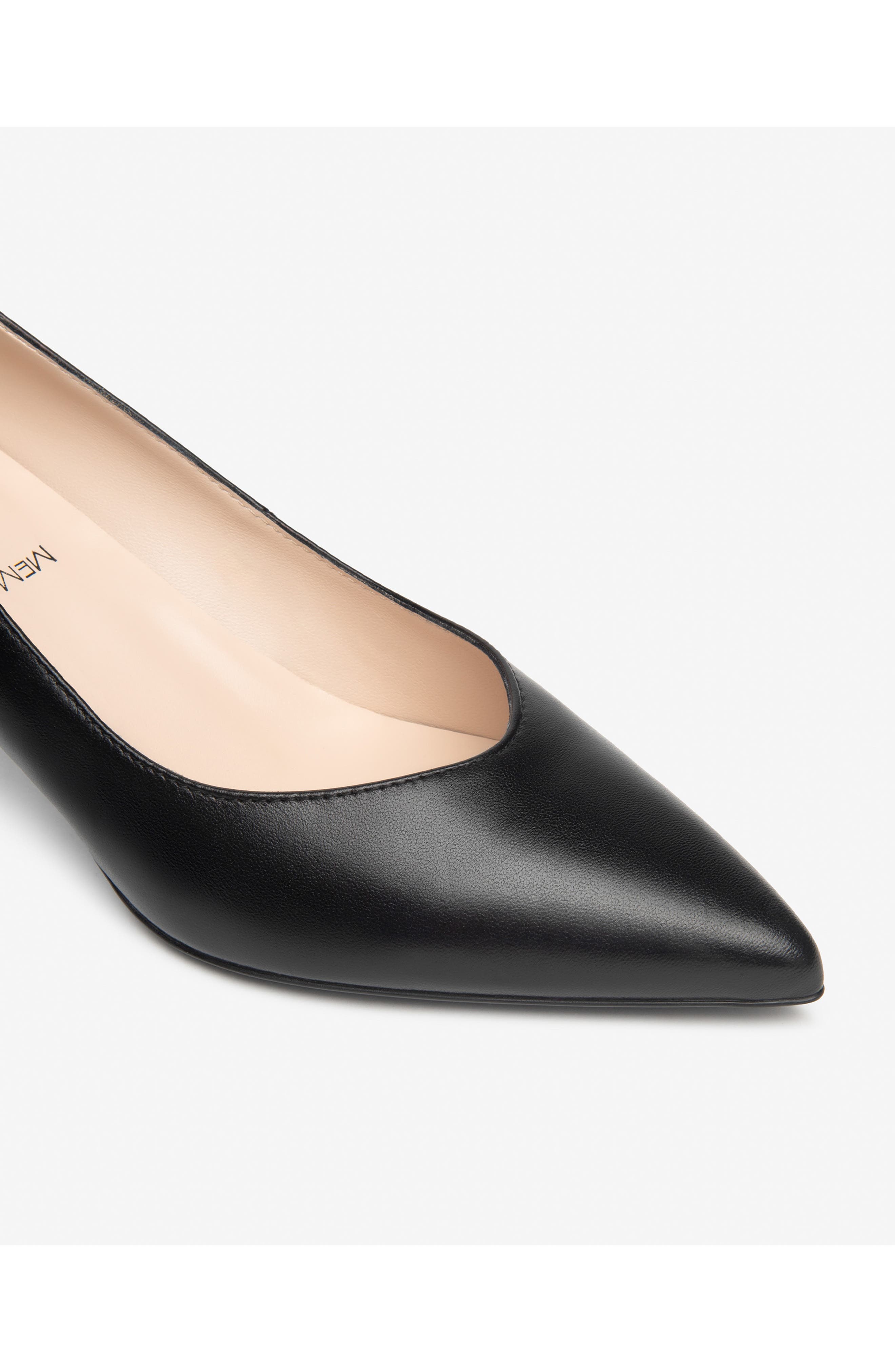 NeroGiardini Pointed Toe Kitten Heel Pump, Alternate, color, Black