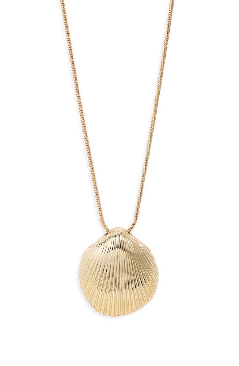 Nordstrom Scallop Shell Pendant Necklace, Main, color,