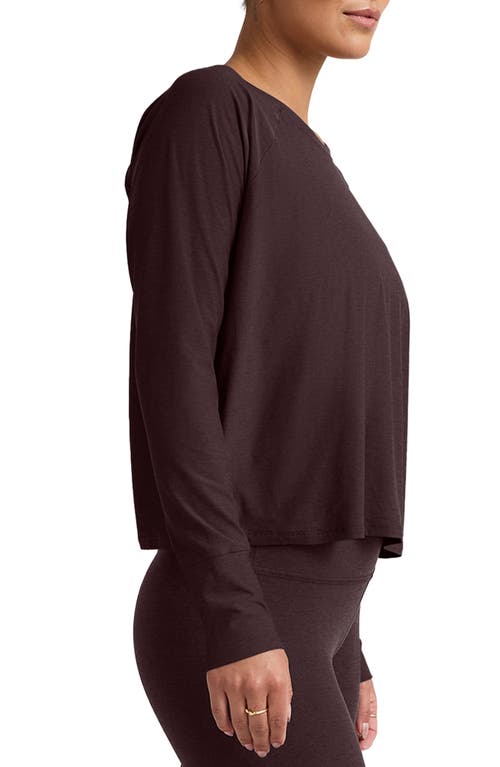 Beyond Yoga Featherweight Long Sleeve T-shirt In Brown